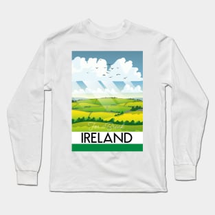 Ireland for a break travel poster Long Sleeve T-Shirt